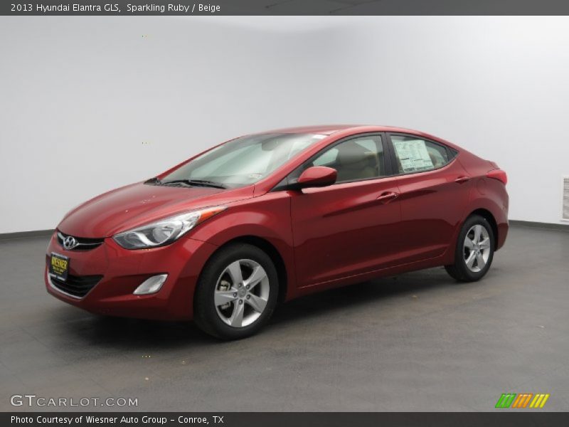 Sparkling Ruby / Beige 2013 Hyundai Elantra GLS