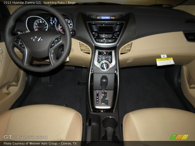 Sparkling Ruby / Beige 2013 Hyundai Elantra GLS