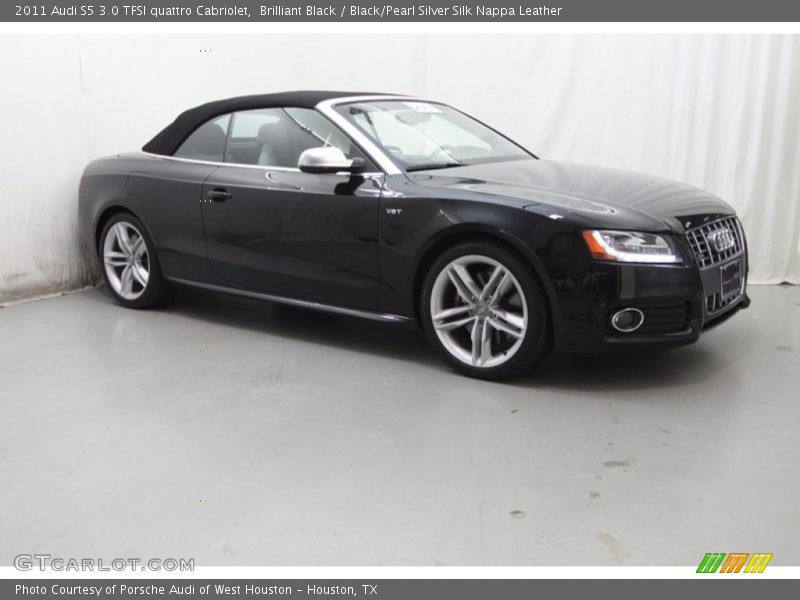 Brilliant Black / Black/Pearl Silver Silk Nappa Leather 2011 Audi S5 3.0 TFSI quattro Cabriolet