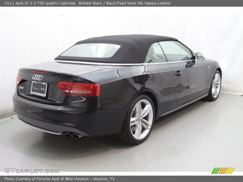Brilliant Black / Black/Pearl Silver Silk Nappa Leather 2011 Audi S5 3.0 TFSI quattro Cabriolet