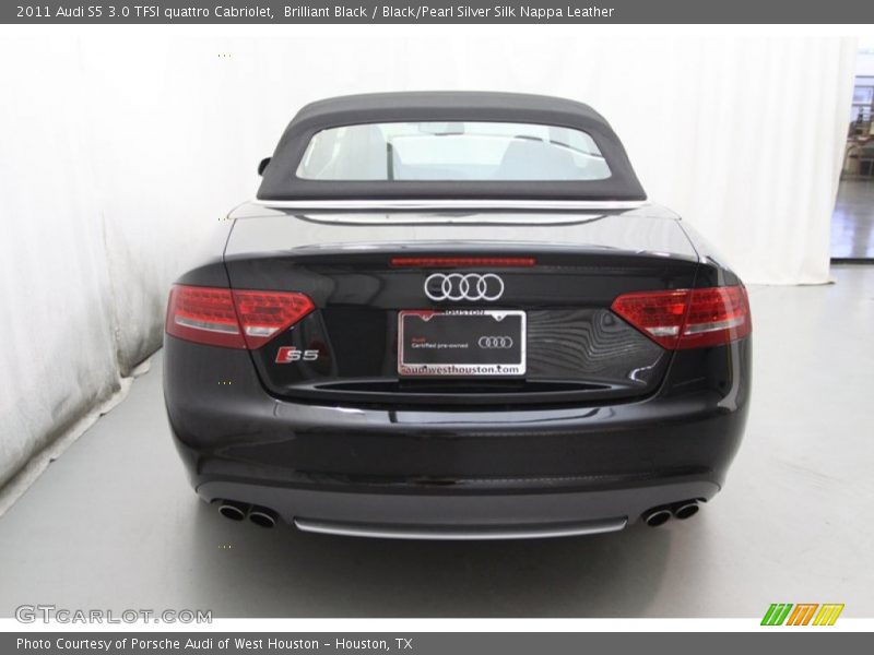 Brilliant Black / Black/Pearl Silver Silk Nappa Leather 2011 Audi S5 3.0 TFSI quattro Cabriolet