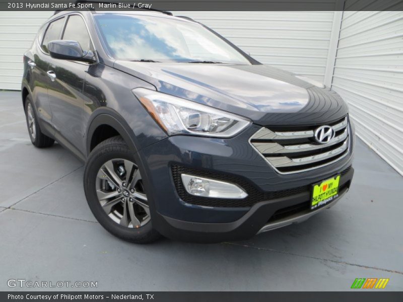 Marlin Blue / Gray 2013 Hyundai Santa Fe Sport