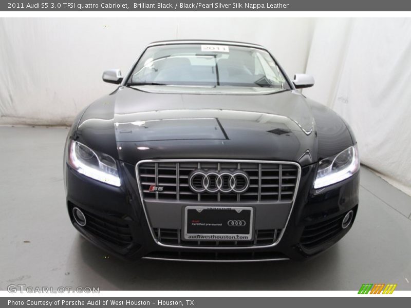 Brilliant Black / Black/Pearl Silver Silk Nappa Leather 2011 Audi S5 3.0 TFSI quattro Cabriolet