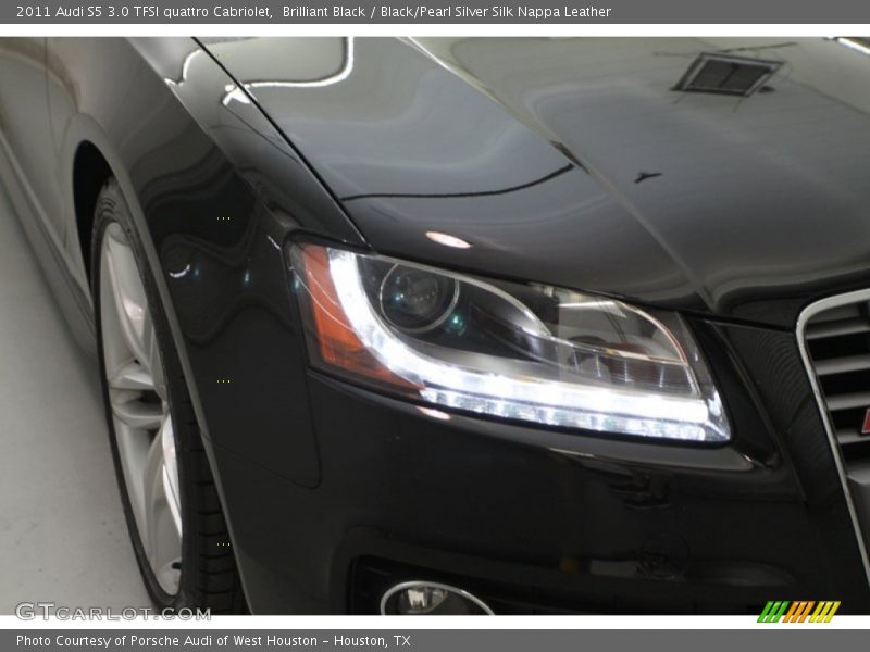 Brilliant Black / Black/Pearl Silver Silk Nappa Leather 2011 Audi S5 3.0 TFSI quattro Cabriolet