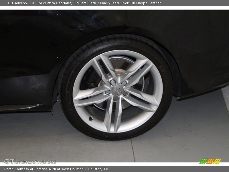 Brilliant Black / Black/Pearl Silver Silk Nappa Leather 2011 Audi S5 3.0 TFSI quattro Cabriolet
