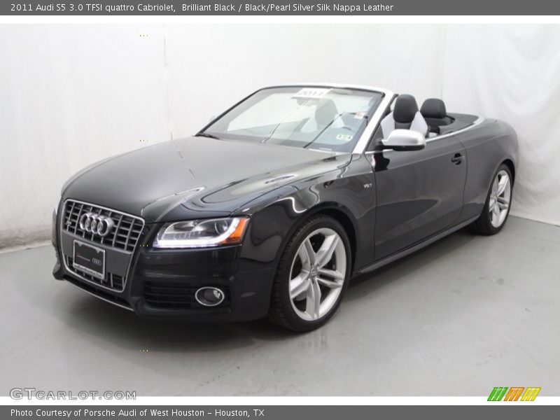 Brilliant Black / Black/Pearl Silver Silk Nappa Leather 2011 Audi S5 3.0 TFSI quattro Cabriolet
