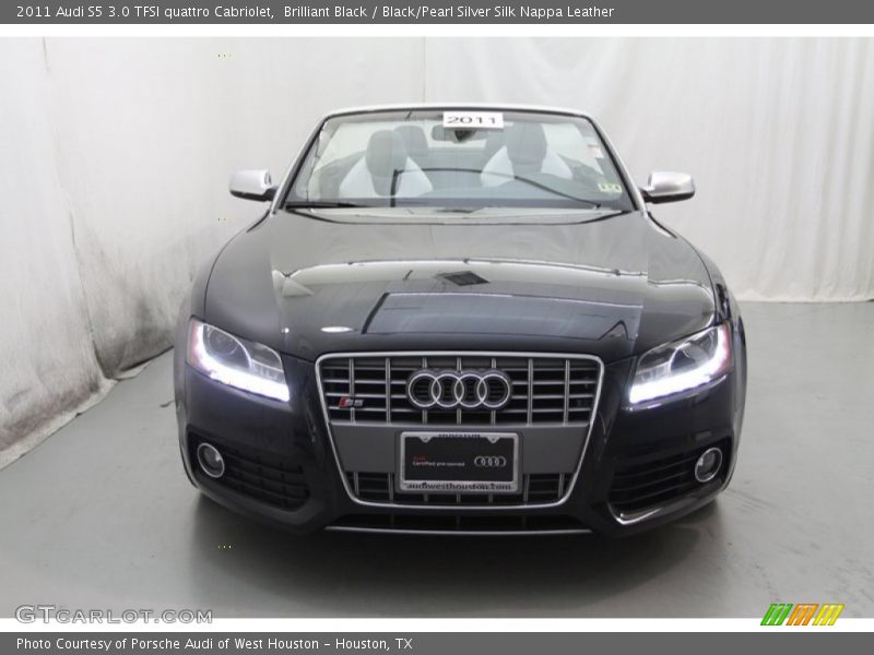 Brilliant Black / Black/Pearl Silver Silk Nappa Leather 2011 Audi S5 3.0 TFSI quattro Cabriolet