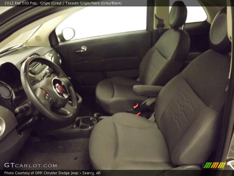 Grigio (Grey) / Tessuto Grigio/Nero (Grey/Black) 2012 Fiat 500 Pop