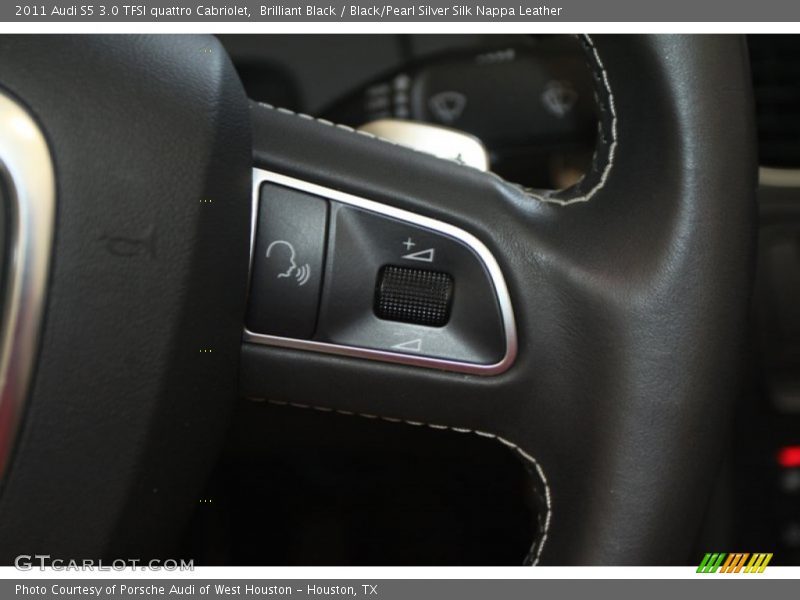 Brilliant Black / Black/Pearl Silver Silk Nappa Leather 2011 Audi S5 3.0 TFSI quattro Cabriolet