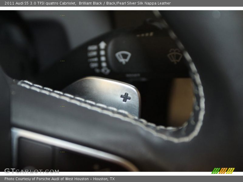 Brilliant Black / Black/Pearl Silver Silk Nappa Leather 2011 Audi S5 3.0 TFSI quattro Cabriolet