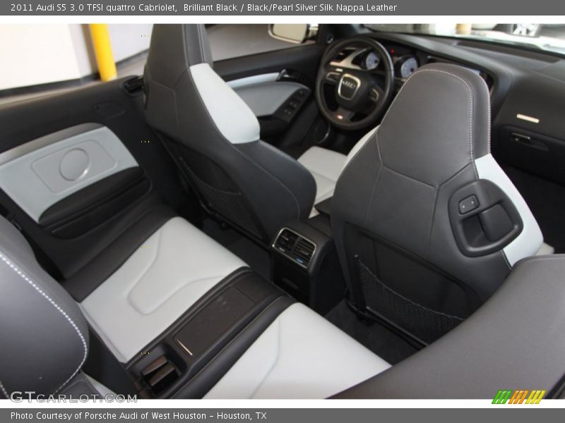 Brilliant Black / Black/Pearl Silver Silk Nappa Leather 2011 Audi S5 3.0 TFSI quattro Cabriolet