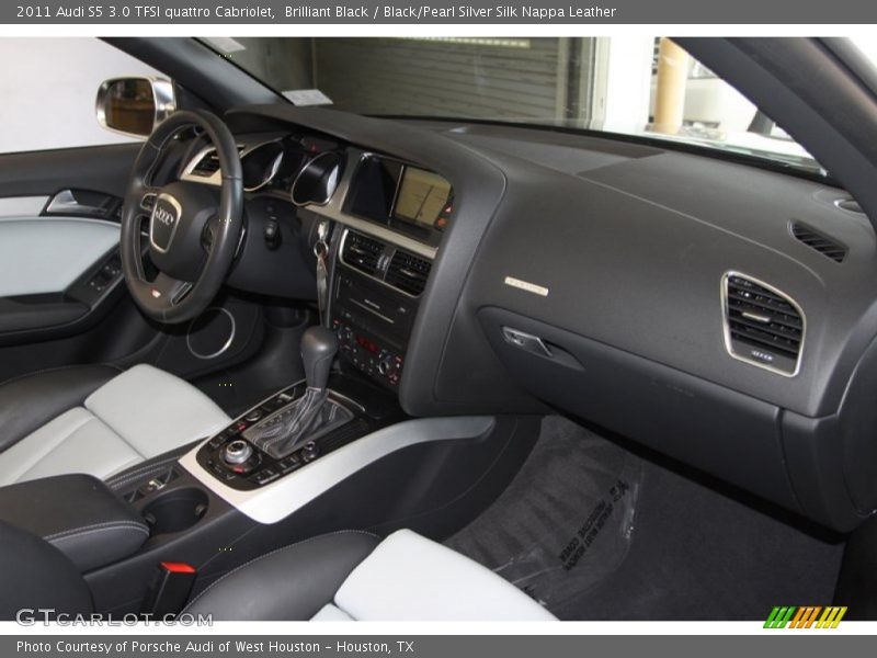 Brilliant Black / Black/Pearl Silver Silk Nappa Leather 2011 Audi S5 3.0 TFSI quattro Cabriolet