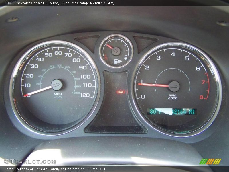 Sunburst Orange Metallic / Gray 2007 Chevrolet Cobalt LS Coupe