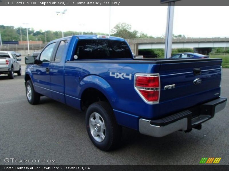 Blue Flame Metallic / Steel Gray 2013 Ford F150 XLT SuperCab 4x4