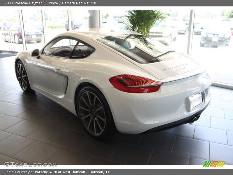 White / Carrera Red Natural 2014 Porsche Cayman S