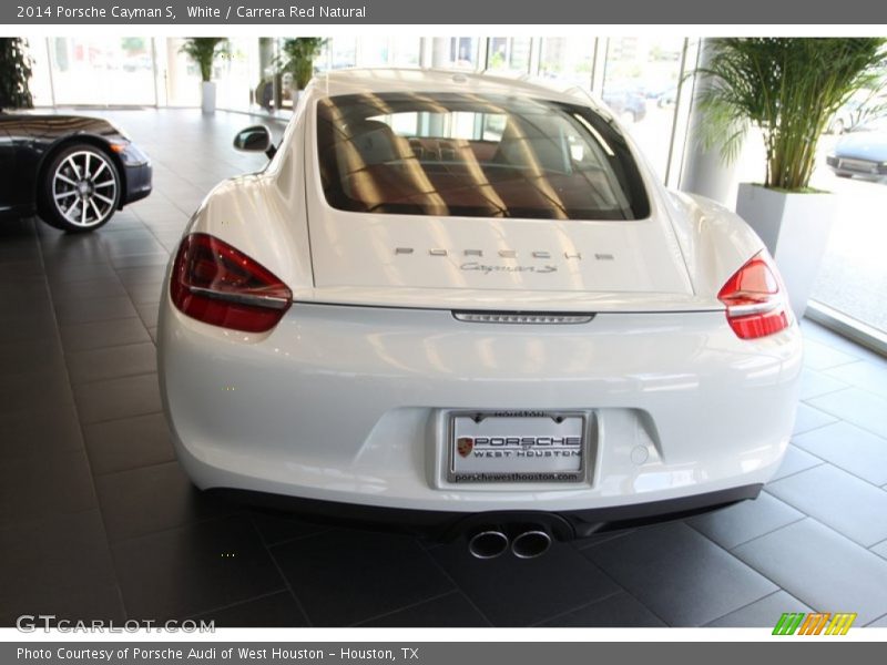 White / Carrera Red Natural 2014 Porsche Cayman S