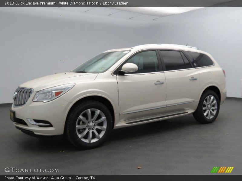 White Diamond Tricoat / Ebony Leather 2013 Buick Enclave Premium