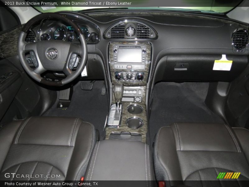 White Diamond Tricoat / Ebony Leather 2013 Buick Enclave Premium