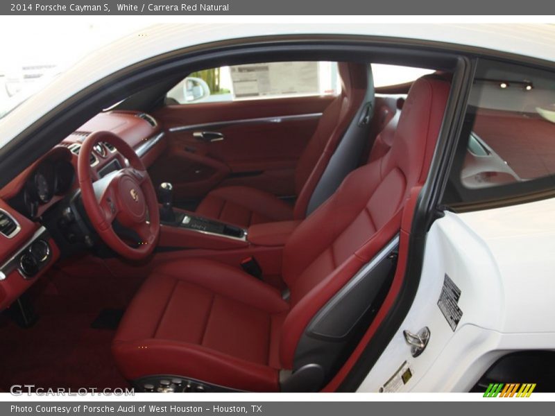 White / Carrera Red Natural 2014 Porsche Cayman S
