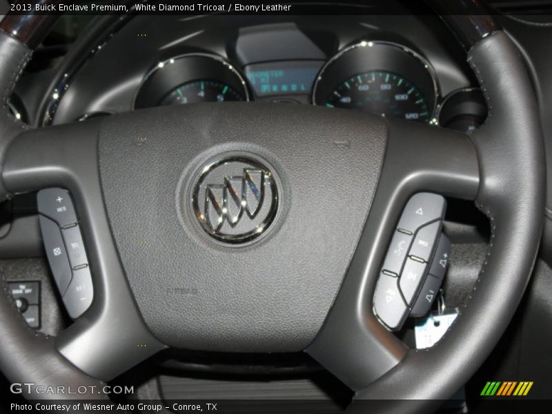White Diamond Tricoat / Ebony Leather 2013 Buick Enclave Premium