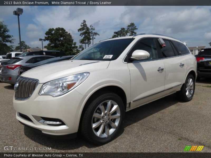 White Diamond Tricoat / Ebony Leather 2013 Buick Enclave Premium