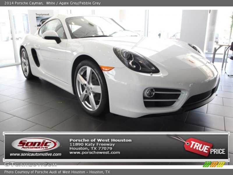 White / Agate Grey/Pebble Grey 2014 Porsche Cayman