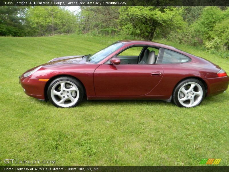 Arena Red Metallic / Graphite Grey 1999 Porsche 911 Carrera 4 Coupe