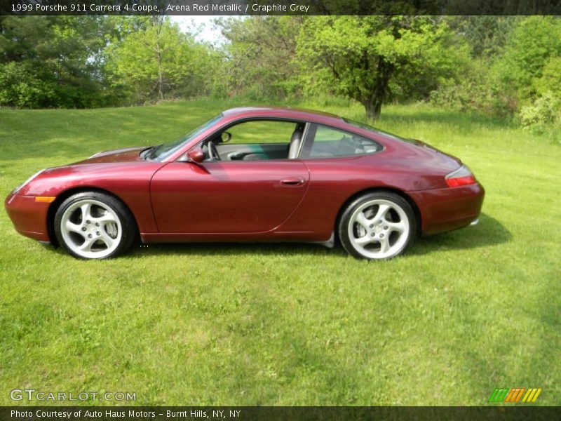 Arena Red Metallic / Graphite Grey 1999 Porsche 911 Carrera 4 Coupe