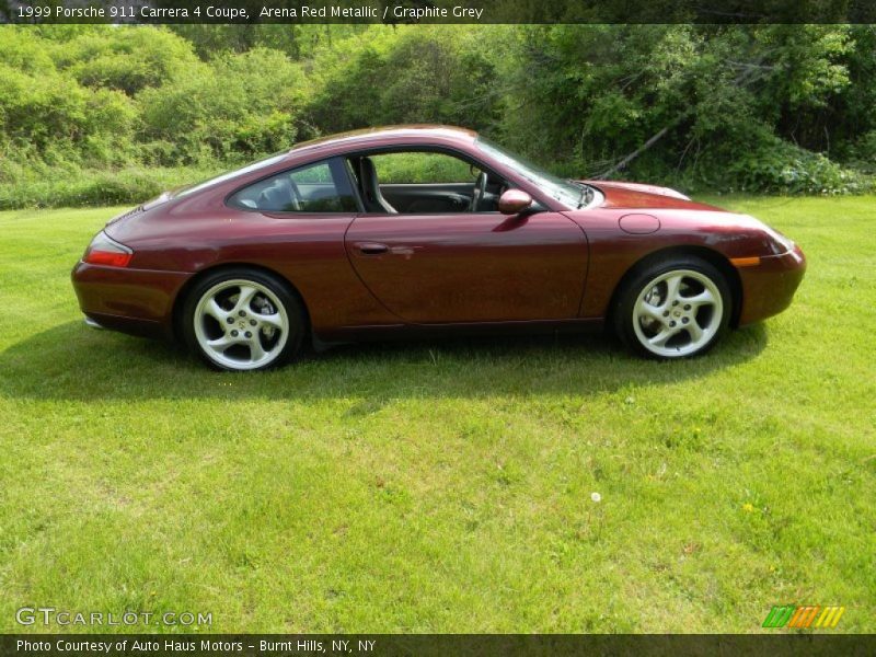 Arena Red Metallic / Graphite Grey 1999 Porsche 911 Carrera 4 Coupe