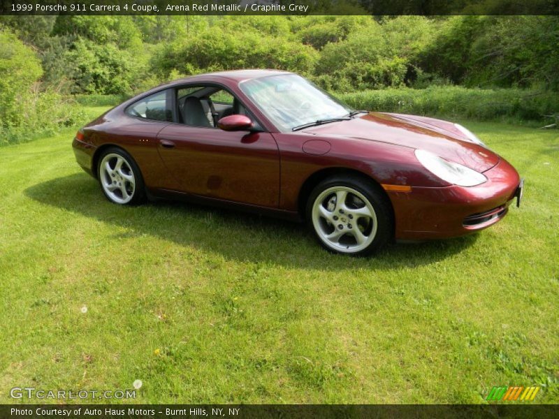 Arena Red Metallic / Graphite Grey 1999 Porsche 911 Carrera 4 Coupe