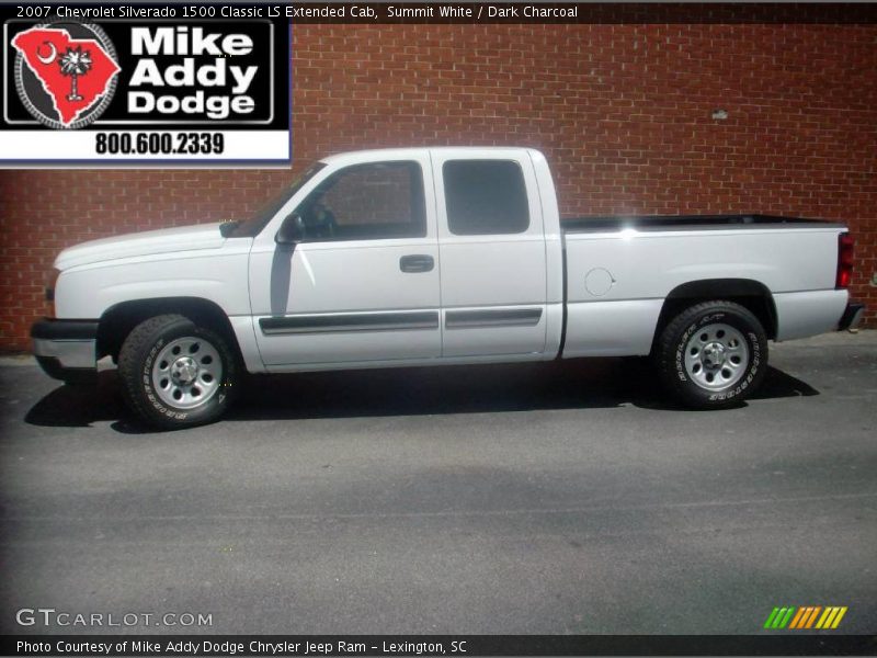 Summit White / Dark Charcoal 2007 Chevrolet Silverado 1500 Classic LS Extended Cab