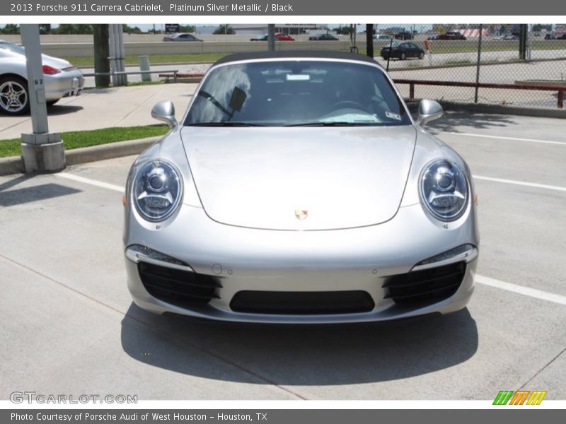 Platinum Silver Metallic / Black 2013 Porsche 911 Carrera Cabriolet