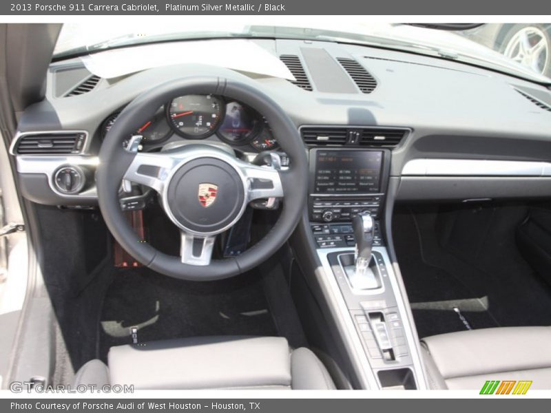 Platinum Silver Metallic / Black 2013 Porsche 911 Carrera Cabriolet
