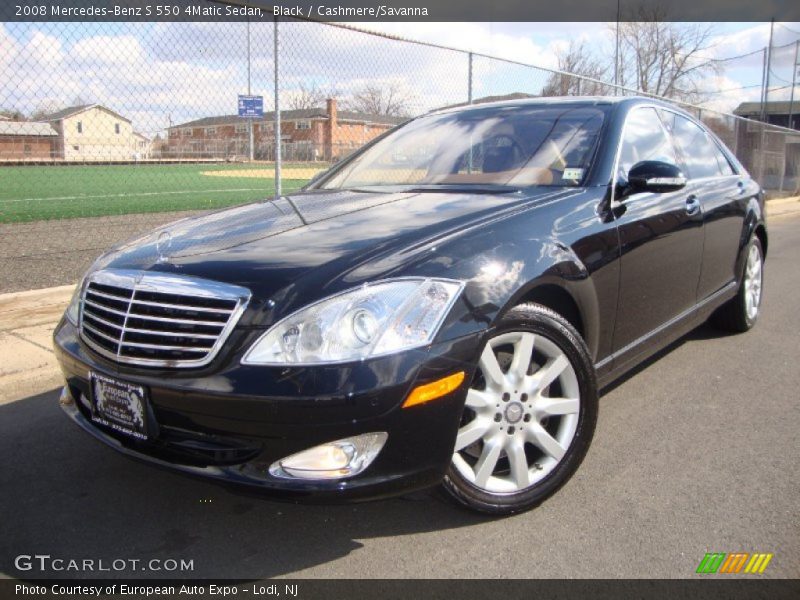 Black / Cashmere/Savanna 2008 Mercedes-Benz S 550 4Matic Sedan