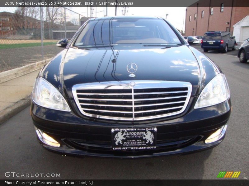 Black / Cashmere/Savanna 2008 Mercedes-Benz S 550 4Matic Sedan
