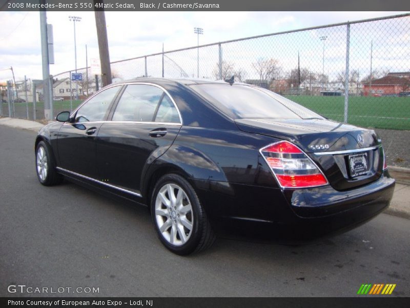 Black / Cashmere/Savanna 2008 Mercedes-Benz S 550 4Matic Sedan
