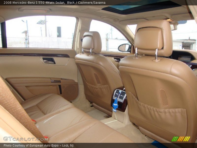 Rear Seat of 2008 S 550 4Matic Sedan
