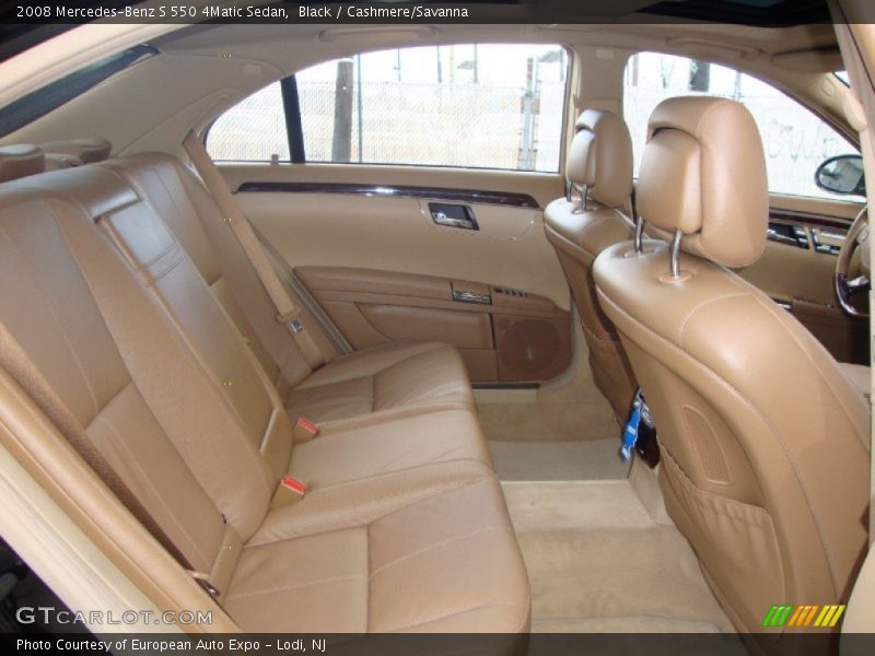 Rear Seat of 2008 S 550 4Matic Sedan