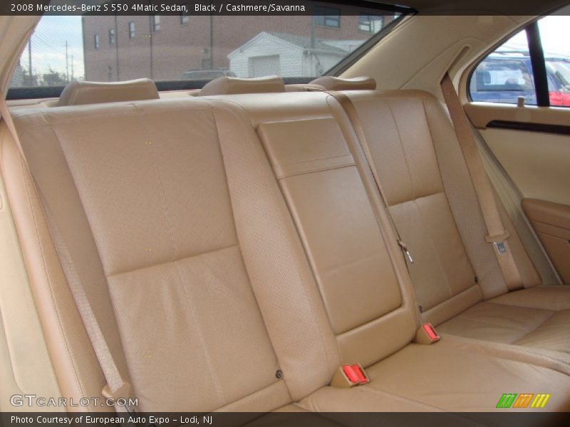 Rear Seat of 2008 S 550 4Matic Sedan
