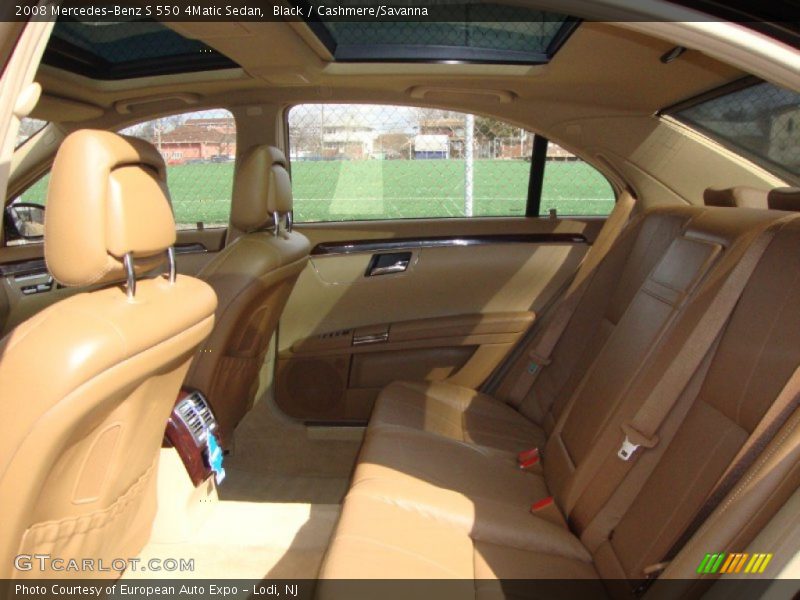 Black / Cashmere/Savanna 2008 Mercedes-Benz S 550 4Matic Sedan
