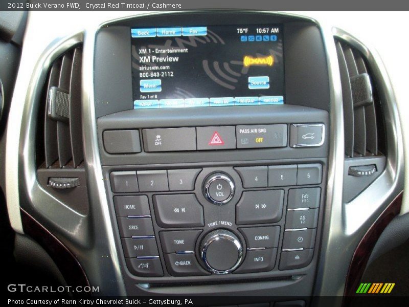 Crystal Red Tintcoat / Cashmere 2012 Buick Verano FWD