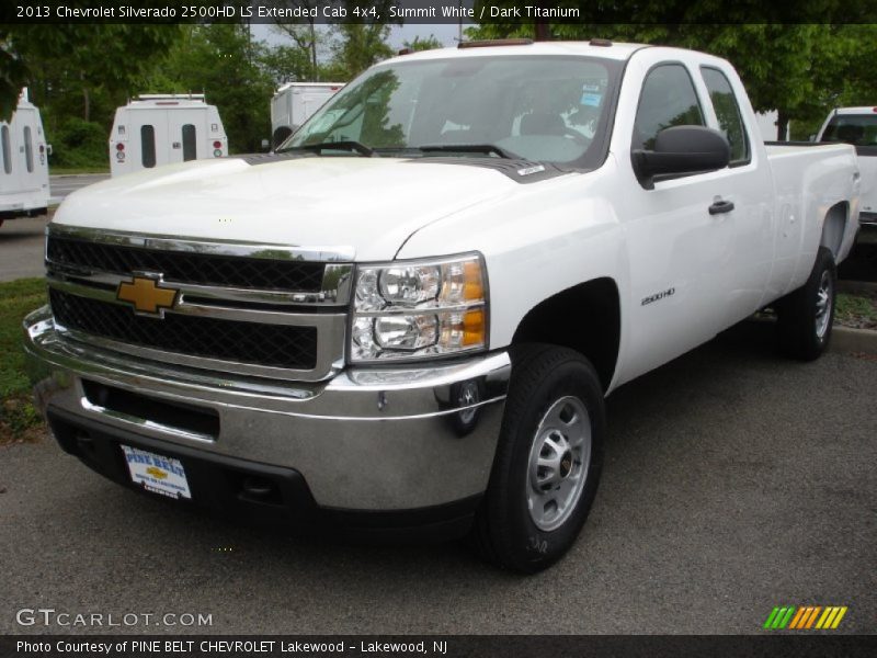 Summit White / Dark Titanium 2013 Chevrolet Silverado 2500HD LS Extended Cab 4x4