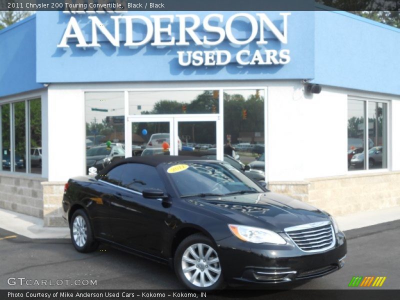 Black / Black 2011 Chrysler 200 Touring Convertible
