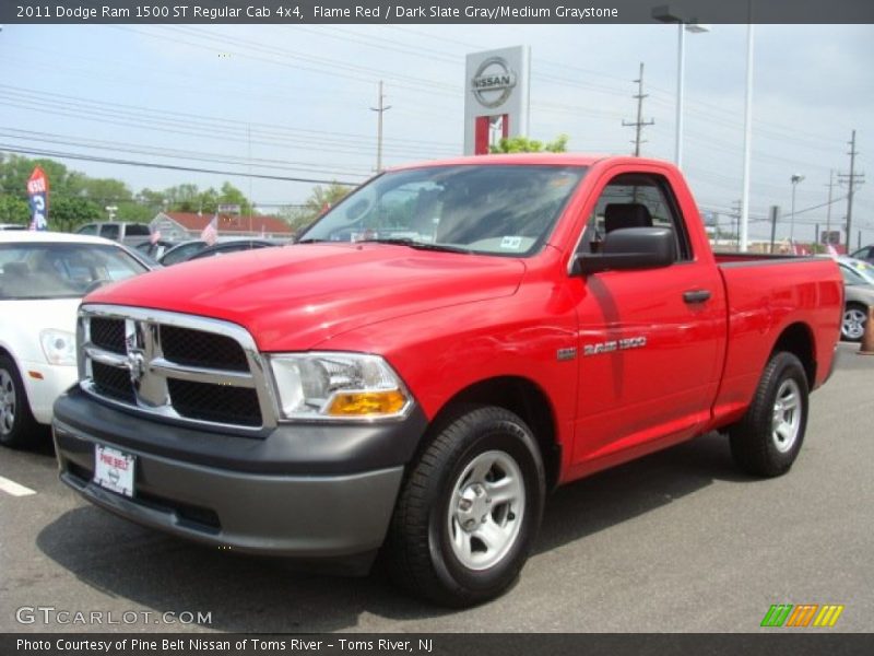Flame Red / Dark Slate Gray/Medium Graystone 2011 Dodge Ram 1500 ST Regular Cab 4x4