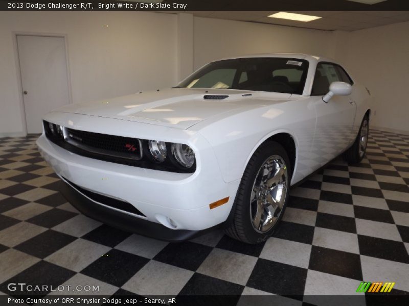 Bright White / Dark Slate Gray 2013 Dodge Challenger R/T