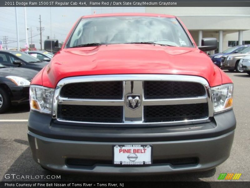Flame Red / Dark Slate Gray/Medium Graystone 2011 Dodge Ram 1500 ST Regular Cab 4x4
