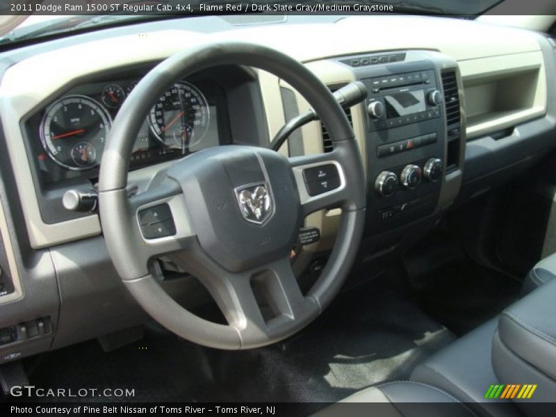 Flame Red / Dark Slate Gray/Medium Graystone 2011 Dodge Ram 1500 ST Regular Cab 4x4