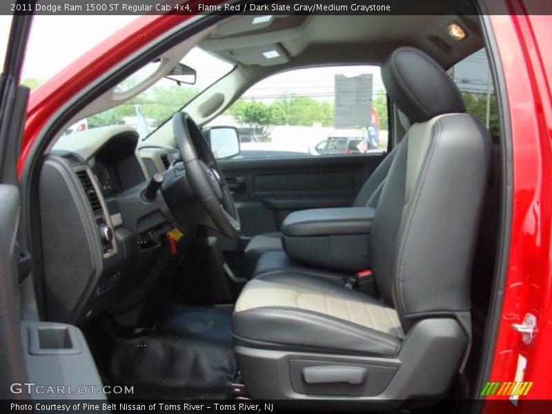 Flame Red / Dark Slate Gray/Medium Graystone 2011 Dodge Ram 1500 ST Regular Cab 4x4