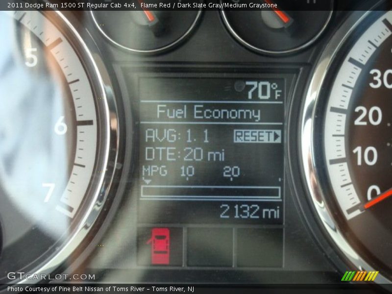 Flame Red / Dark Slate Gray/Medium Graystone 2011 Dodge Ram 1500 ST Regular Cab 4x4