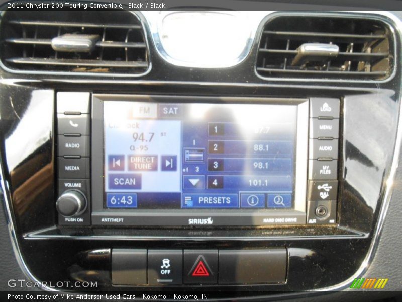 Black / Black 2011 Chrysler 200 Touring Convertible